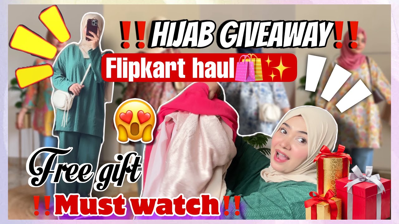 	“GIVEAWAY TIME! 🎉 Flipkart Kurti Haul + Modest Outfits | Win Hijabs & Plazzo Pants ✨”