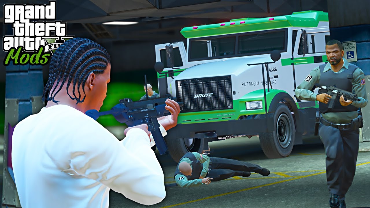 TENTEI ROUBAR UM CARRO FORTE, MAS OUTROS ASSALTANTES JÁ ESTAVAM EM AÇÃO!! - GTA V MODS