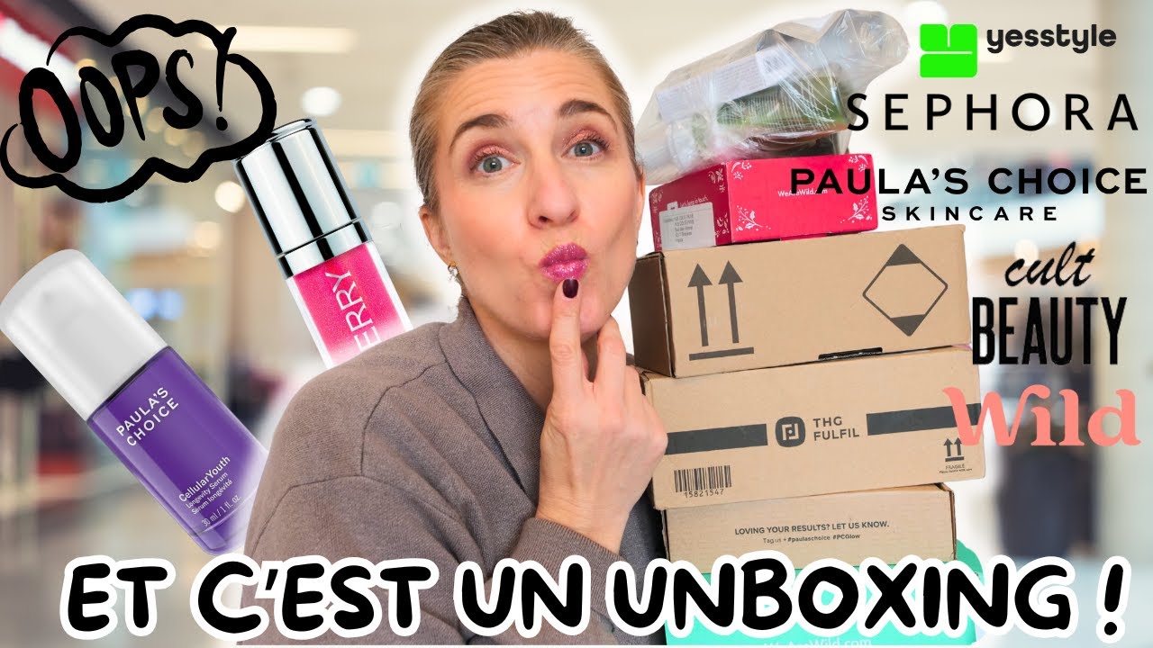 UN BIG UNBOXING !! 🤩🤪GLOSS BY TERRY,  CULT BEAUTY, PAULA'S CHOICE NOUVEAU SERUM, WILD & YESSTYLE📦