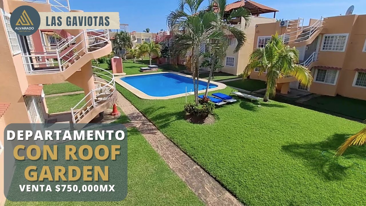 Departamento con ROOF GARDEN en LAS GAVIOTAS ACAPULCO $750,000 MX | A 10 Min de Walmart Diamante