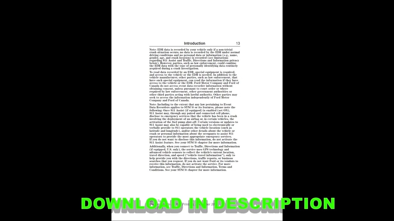 Ford Taurus 2009-2018 Owner’s Manual PDF English | Complete User Guide & Vehicle Handbook