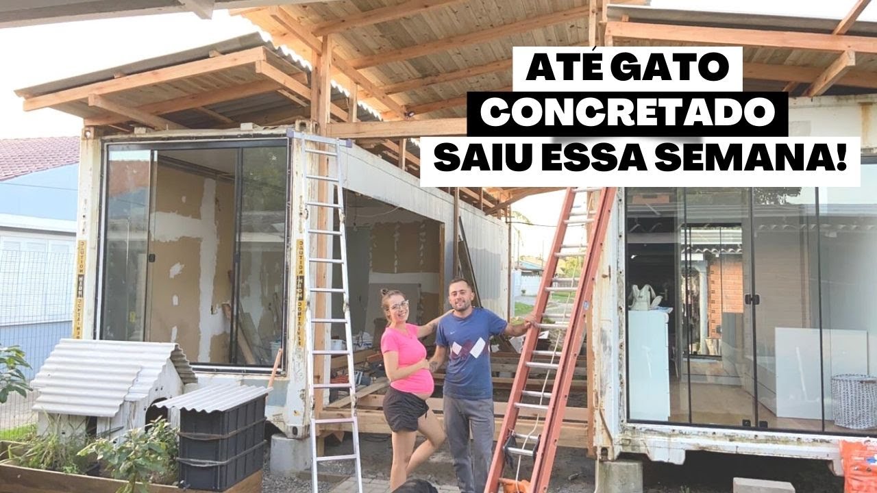 BARRIGA CRESCENDO, OBRA EVOLUINDO DA CASA CONTAINER