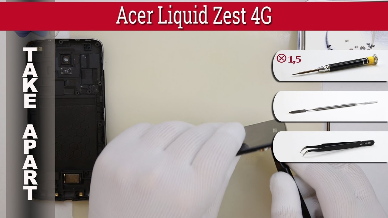 Как разобрать 📱 Acer Liquid Zest 4G Z525 / Z528 Разборка и ремонт