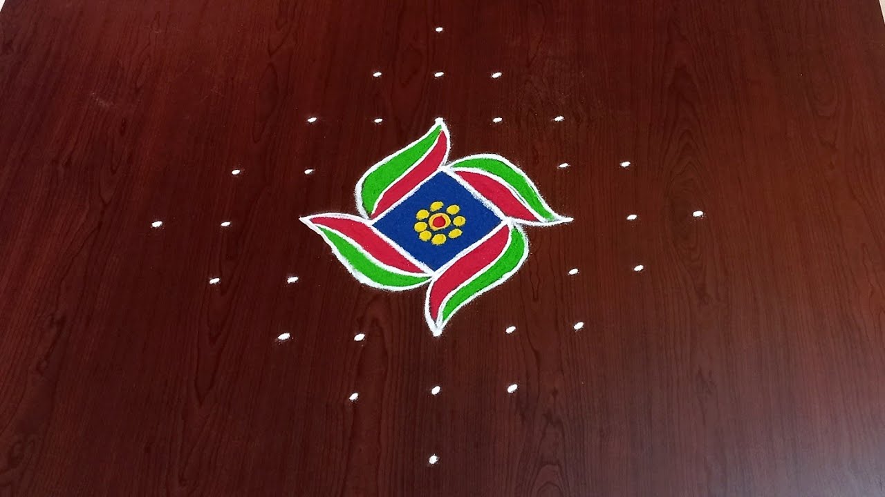 9×1dots navaratri special rangoli designs🌷|dussehra muggulu|easy pandaga muggulu|#Rang Kaa Rangoli