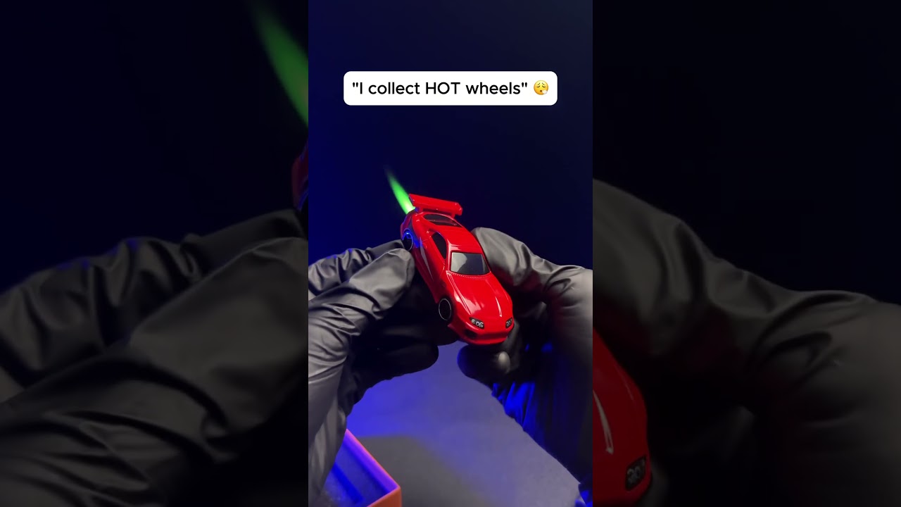 They are literally HOT wheels 🔥#car #hotwheels #lighter