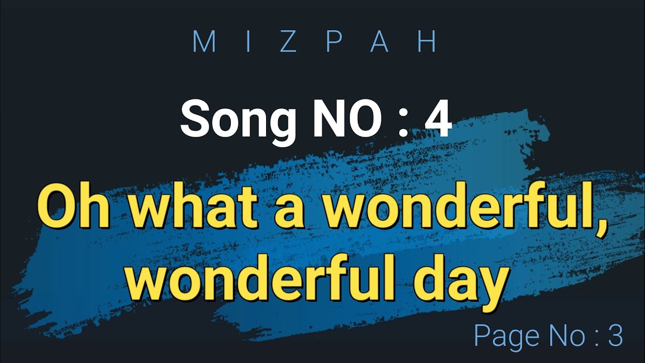 Oh what a wonderful, wonderful day | Instrumental | Karaoke |