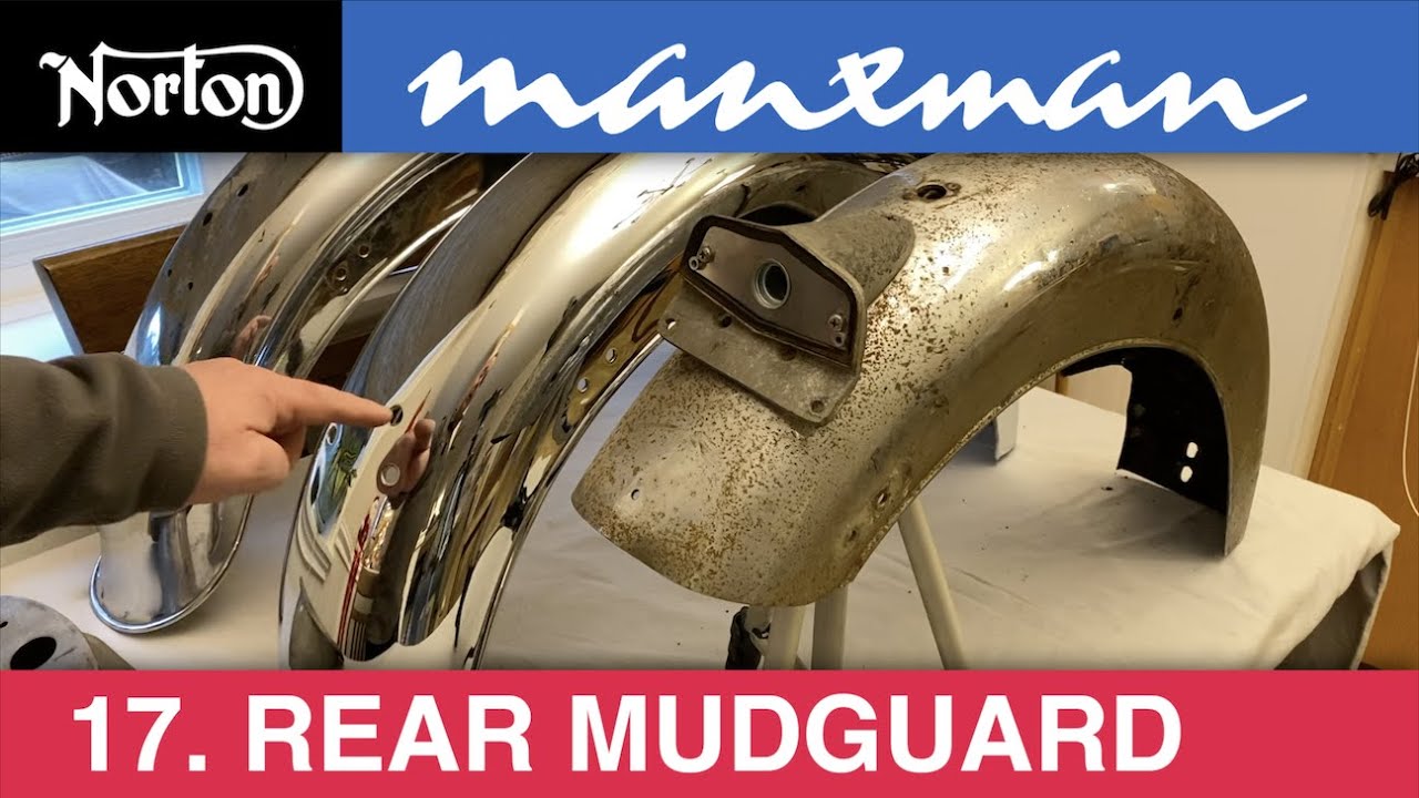 First Production 1961 Norton Manxman 650 restoration (17) - Rear Fender / Mudguard