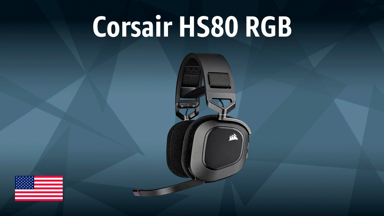 Игровая гарнитура Corsair HS80 RGB | ТЕСТ | Английский