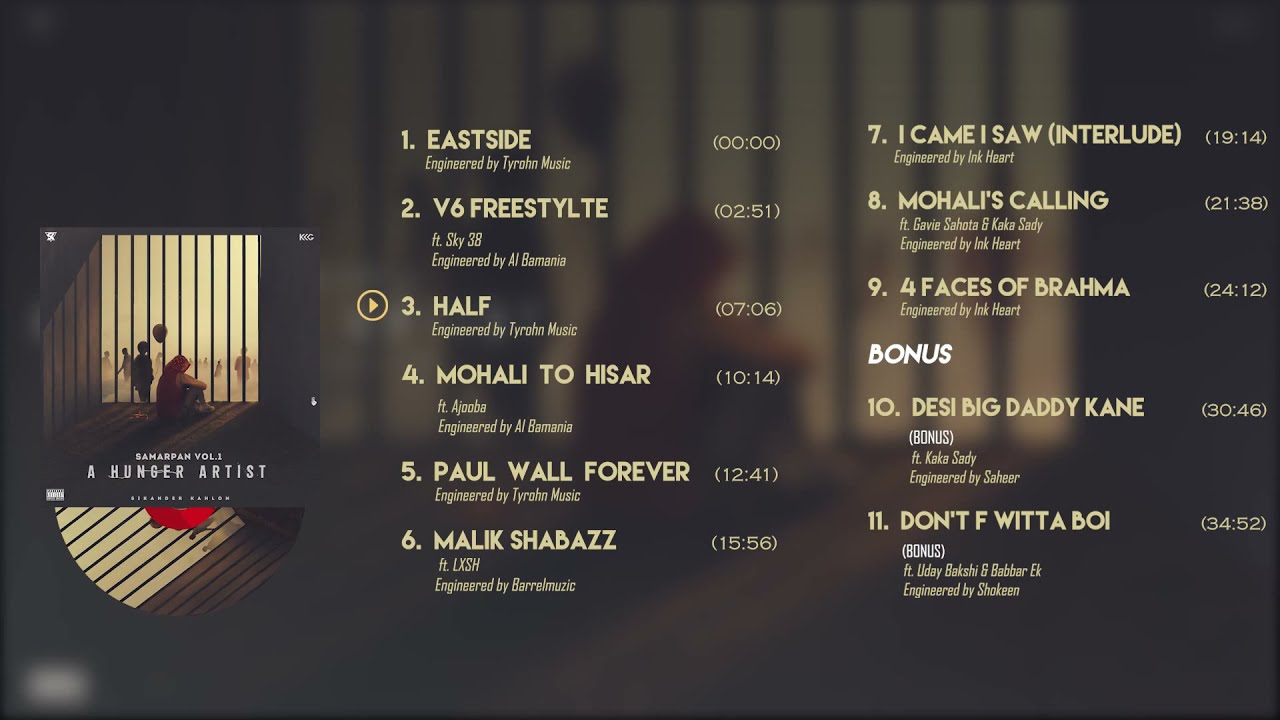 Sikander Kahlon - Samarpan Vol.1 : A Hunger Artist | Audio Jukebox | Punjabi Rap