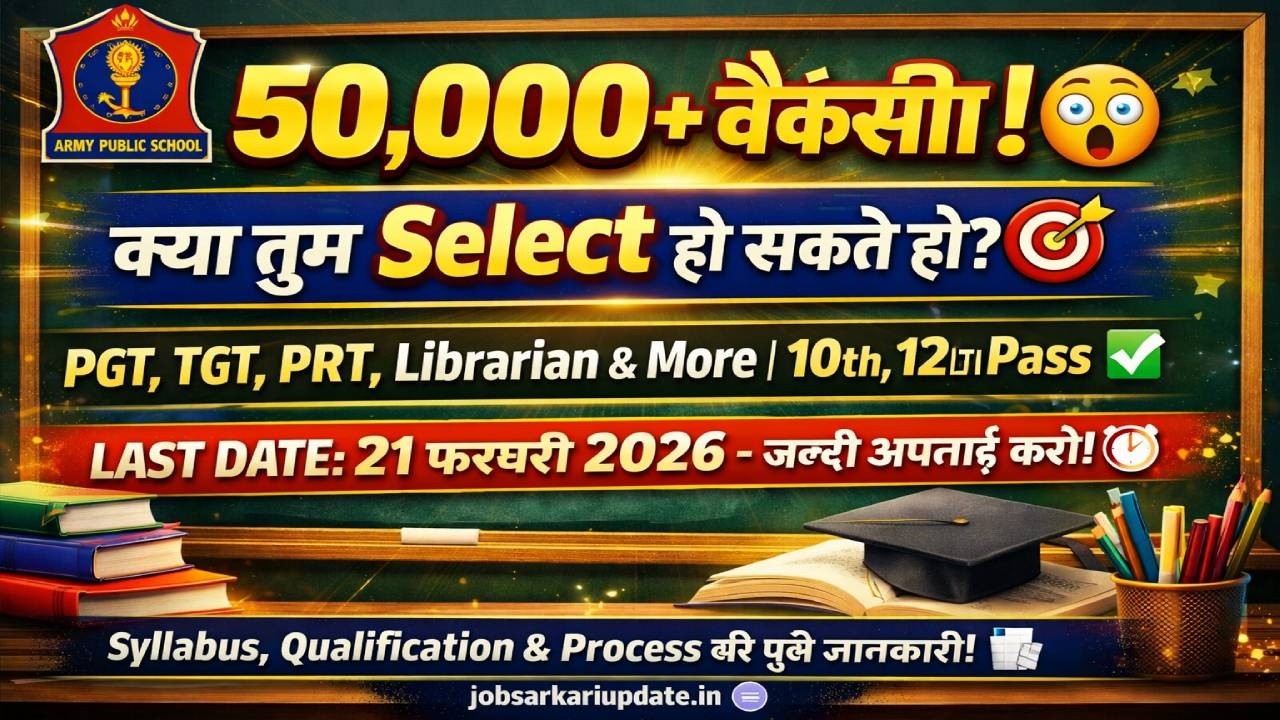 Army Public School Ambala Cantt Recruitment 2026 | PGT TGT PRT & Non-Teaching #OfflineForm