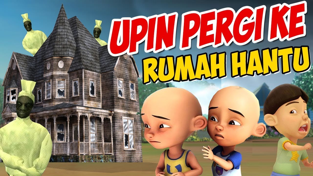 Upin ipin pergi ke Wisata Rumah Hantu , ipin Takut ! GTA Lucu