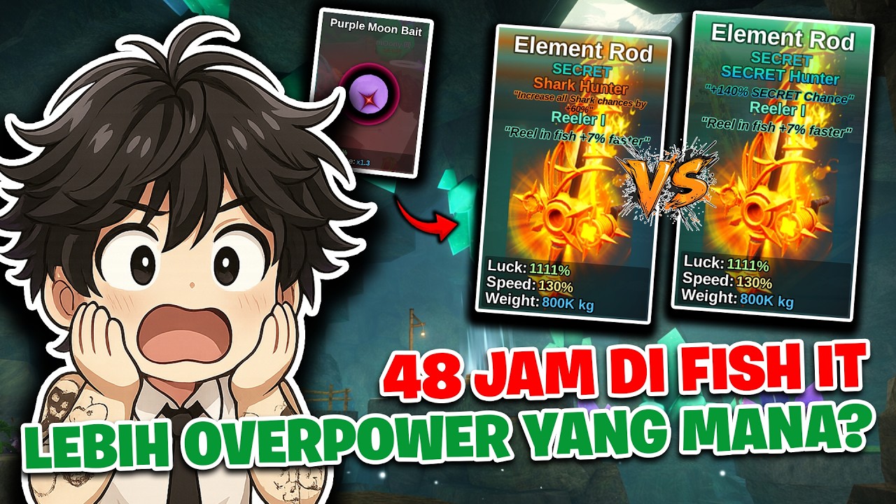 48 Jam di Fish it Secret Hunter Vs Shark Hunter⁉️