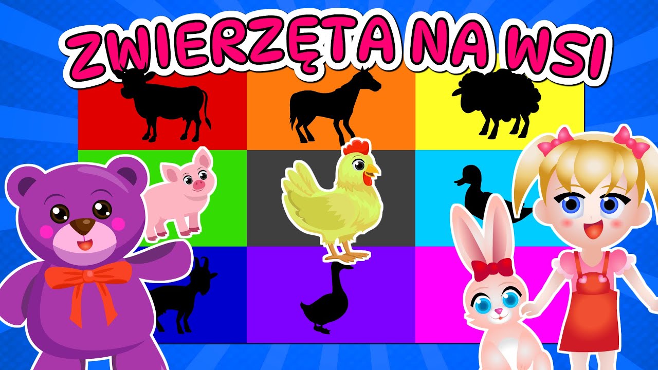 🐖 Zwierzęta na wsi - Filmy edukacyjne dla dzieci - Bajki po polsku 🐄 @Kamlotki + @KamlotkiMini