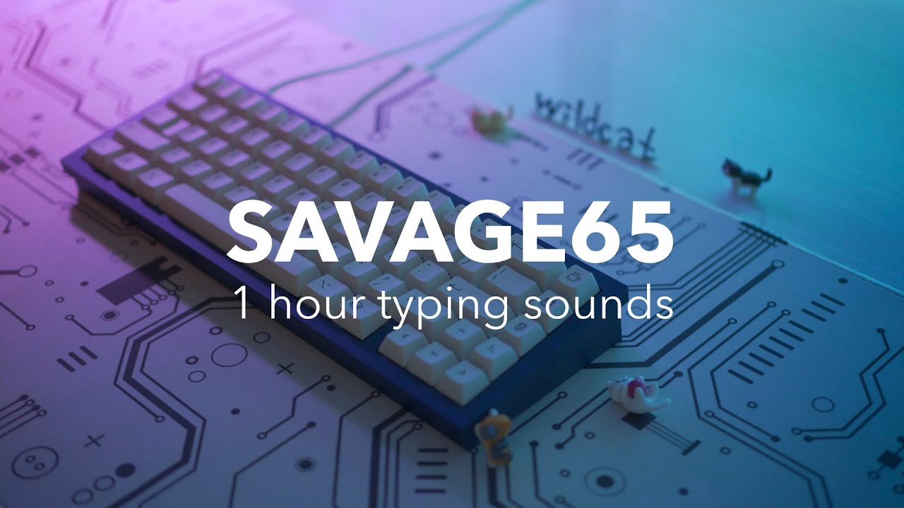 Savage65 1 Hour Keyboard Typing Sounds ASMR (No talking, No music, No mid-roll ads)