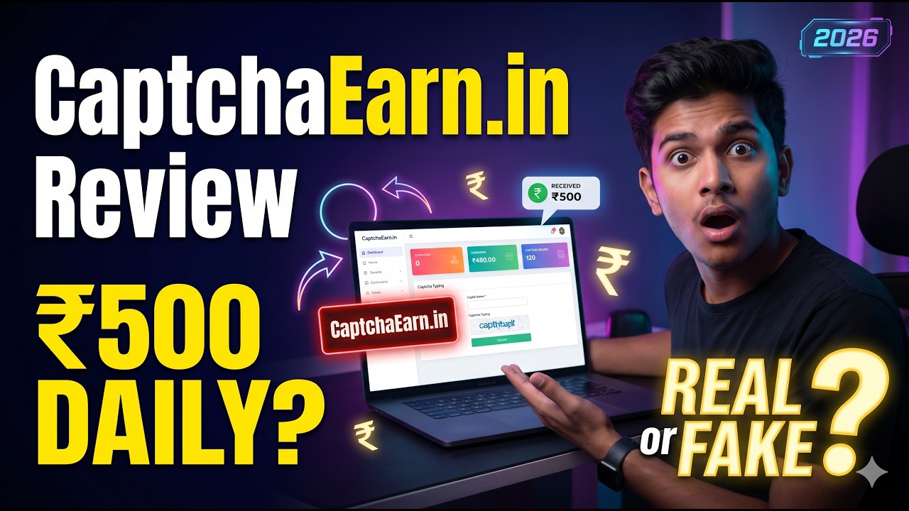 CaptchaEarn.in Review 😳 | Captcha Typing Work From Home | Real Data Entry Job 2026