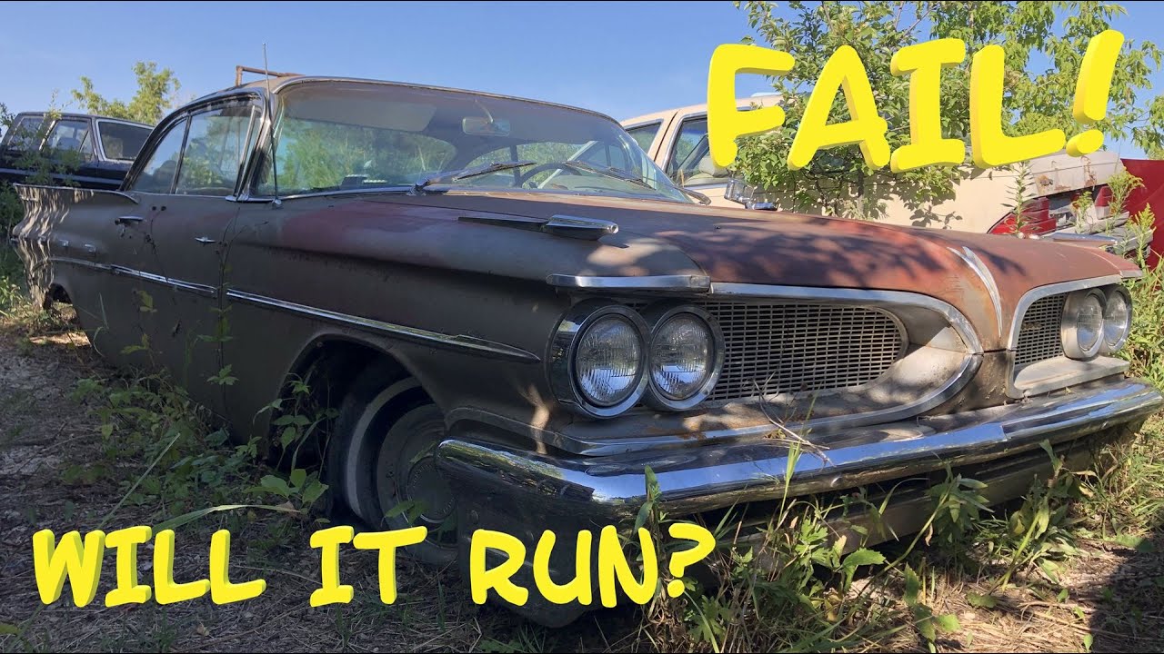 1959 Pontiac Parisienne 2 Door Hardtop, WILL IT RUN, Fail.  Field Find Classic.