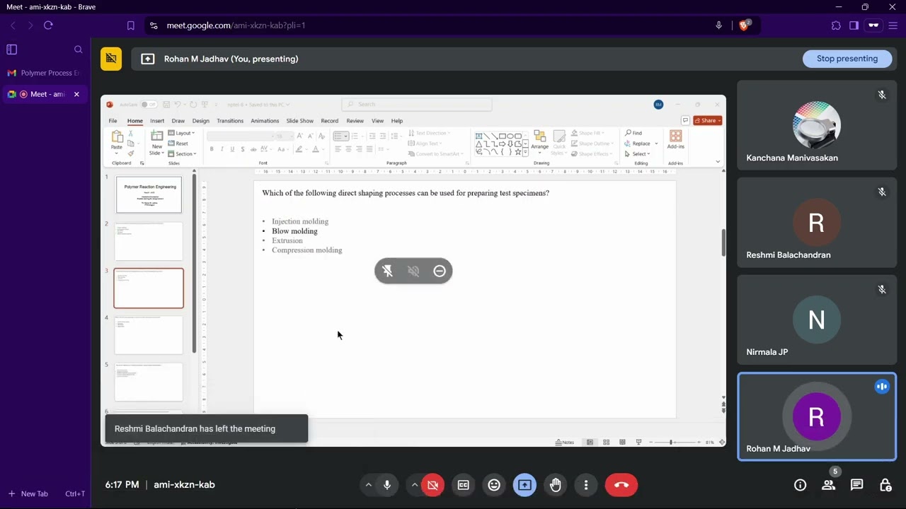 Polymer process engineering live session 8