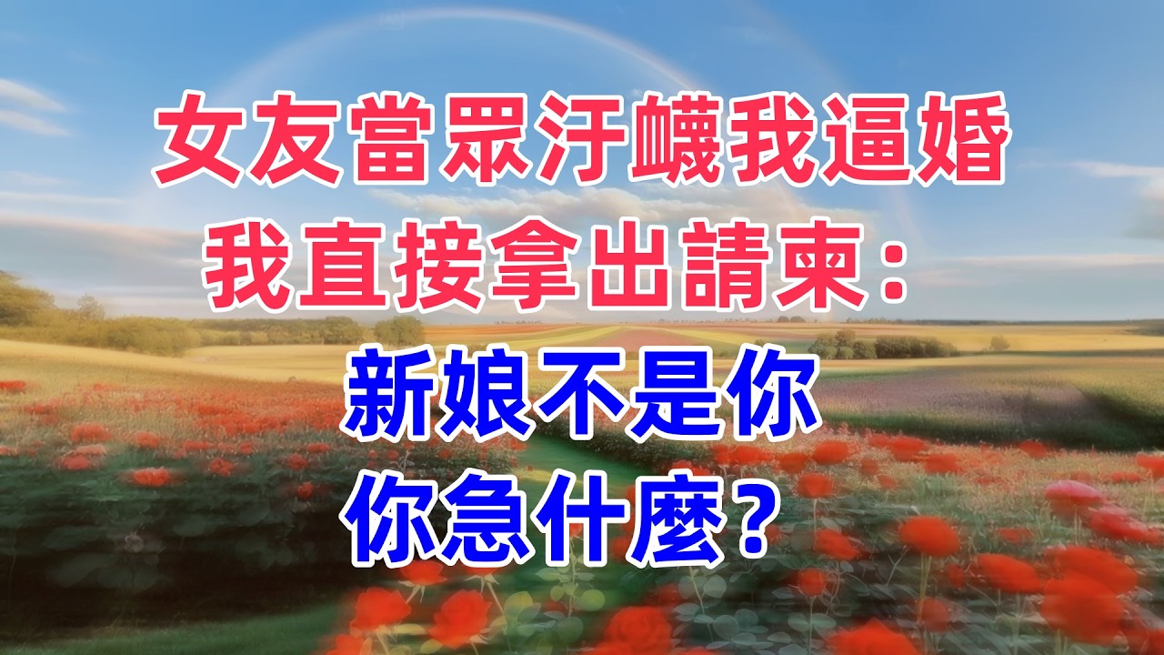 女友當眾汙衊我逼婚，我直接拿出請柬：新娘不是你，你急什麼？