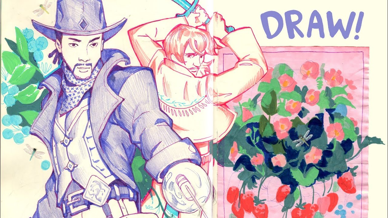 cowboy sketchbook session! ✿ chatting about stickers, comics, and art struggles