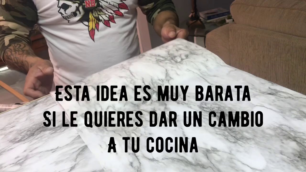 DIY Remodela tú cocina con papel mármol