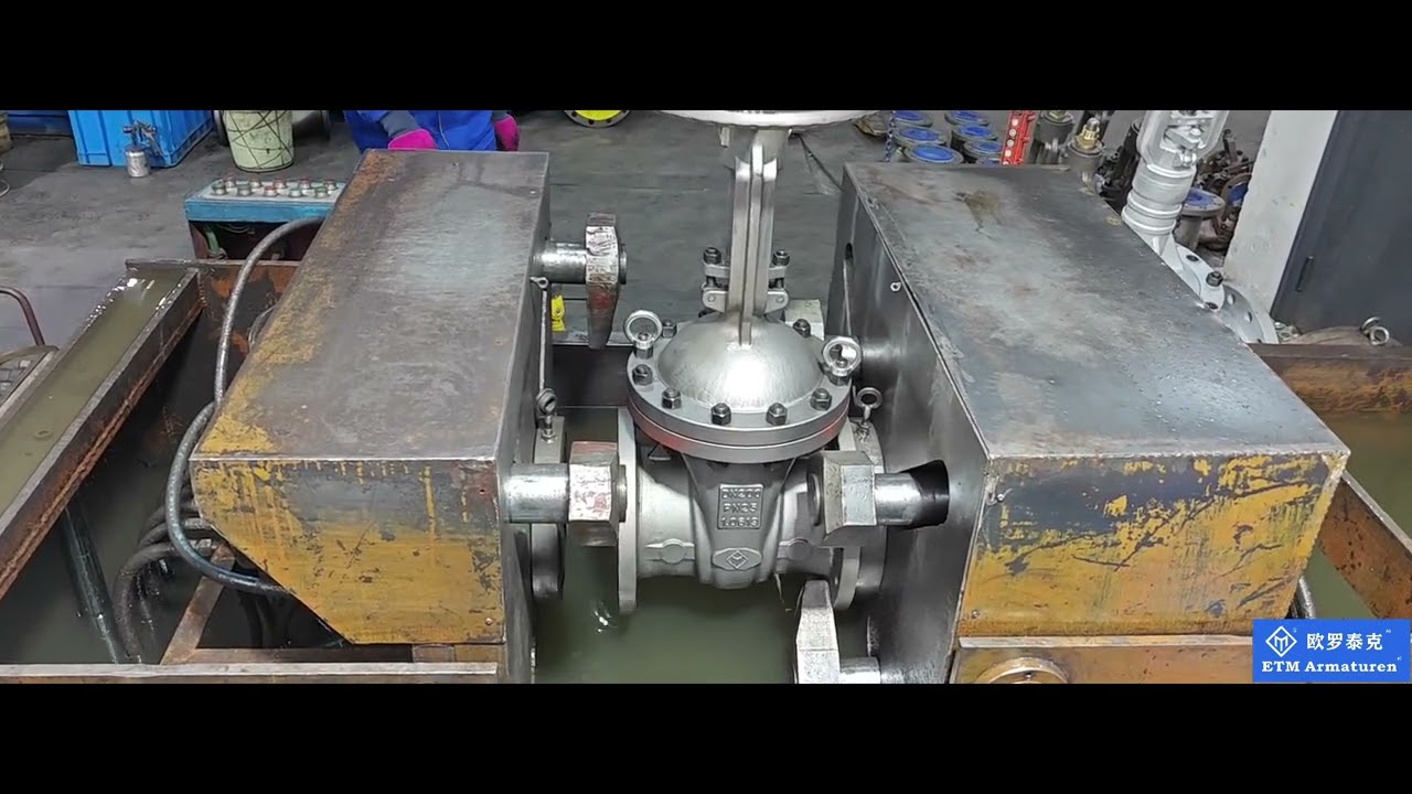 ETM Armaturen DIN & EN Low Torque Design Gate Valve DN200 PN25 Pressure Test By Air.