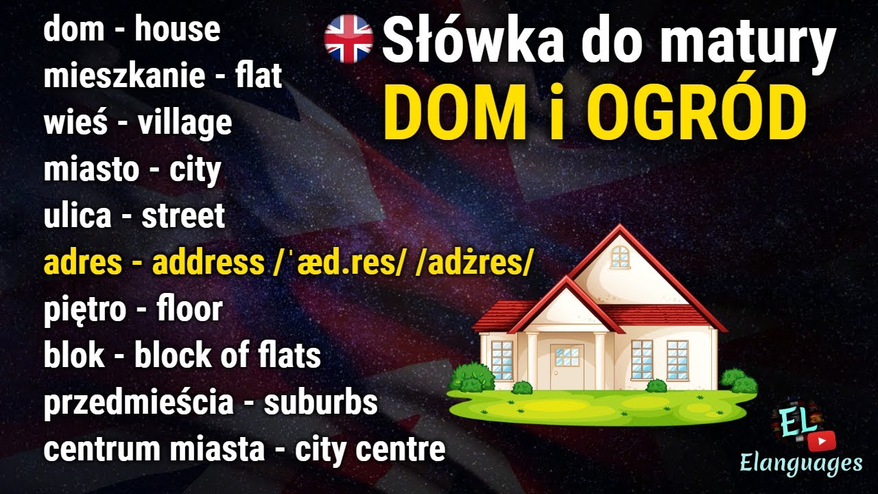 Słownictwo maturalne angielski - DOM i OGR&Oacute;D