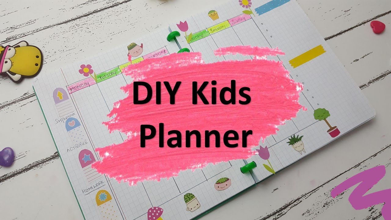 How to make a kids planner Using Note Book Very simple and easy TO make