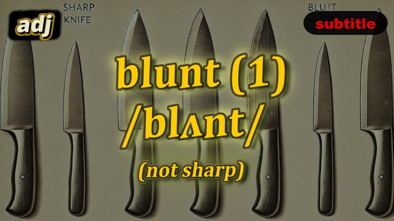[adj] Blunt meaning (not sharp) with 5 examples