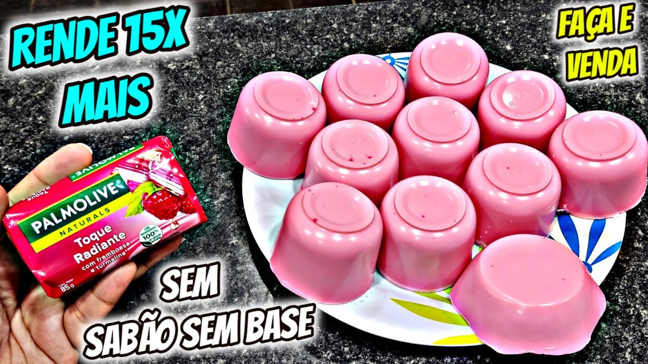 MULTIPLICAÇÃO DE SABONETE PALMOLIVE IGUAL DO MERCADO SEM SABÃO SEM BASE COM 4 FAZ 15 UNIDADES