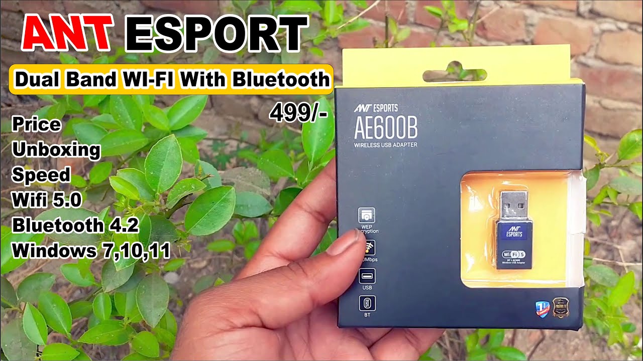 ANT Esport Dual band Usb Wi-Fi with Bluetooth | 5.0 Wi-Fi dongle | best Wi-Fi dongle under 1000