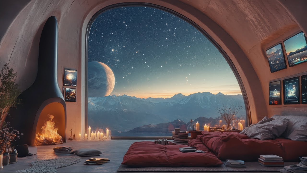 Cozy Stargazer&rsquo;s Retreat: 🌌🔥 Crackling Fireplace & Crickets for Stress Relief, Study & Sleep