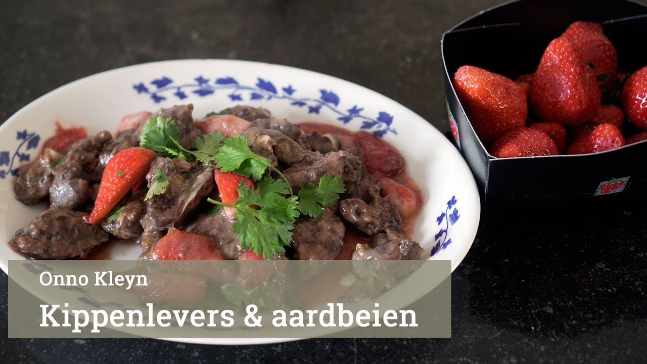 Back to the seventies: kippenlevers met aardbeien!