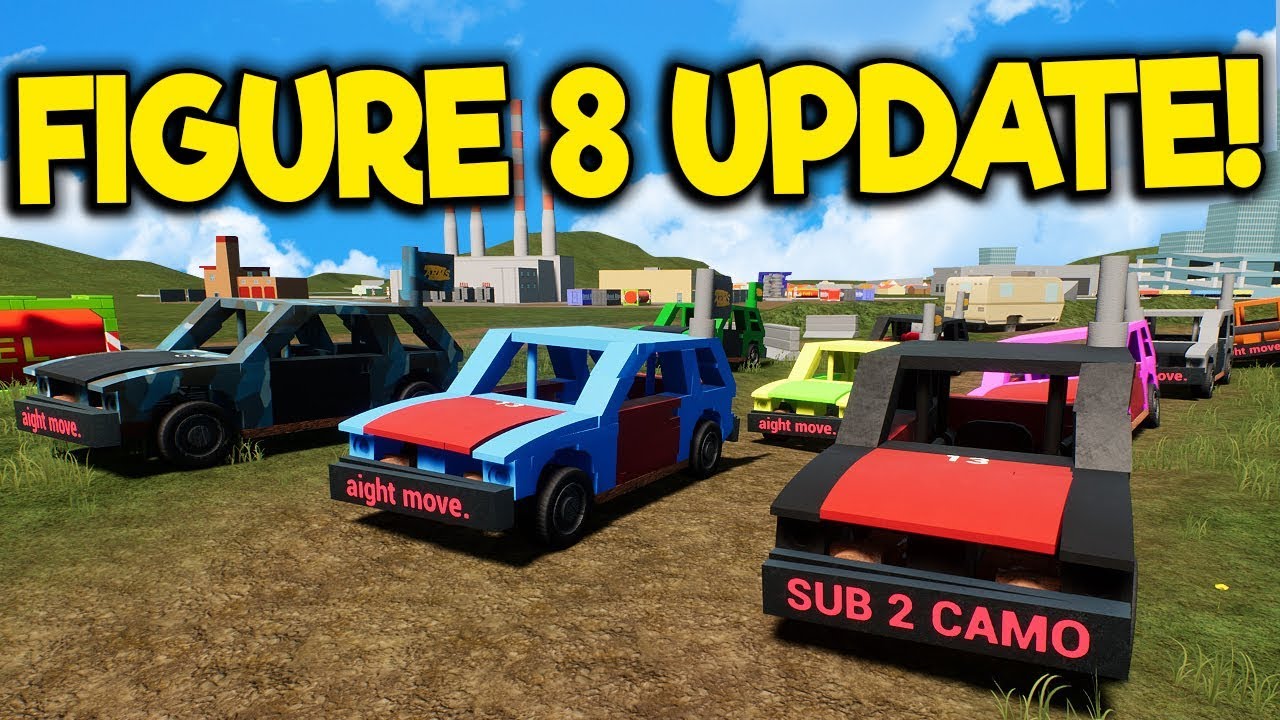 Massive Figure 8 Race & Crashes - Brick Rigs Multiplayer - Lego Figure 8 Track Update