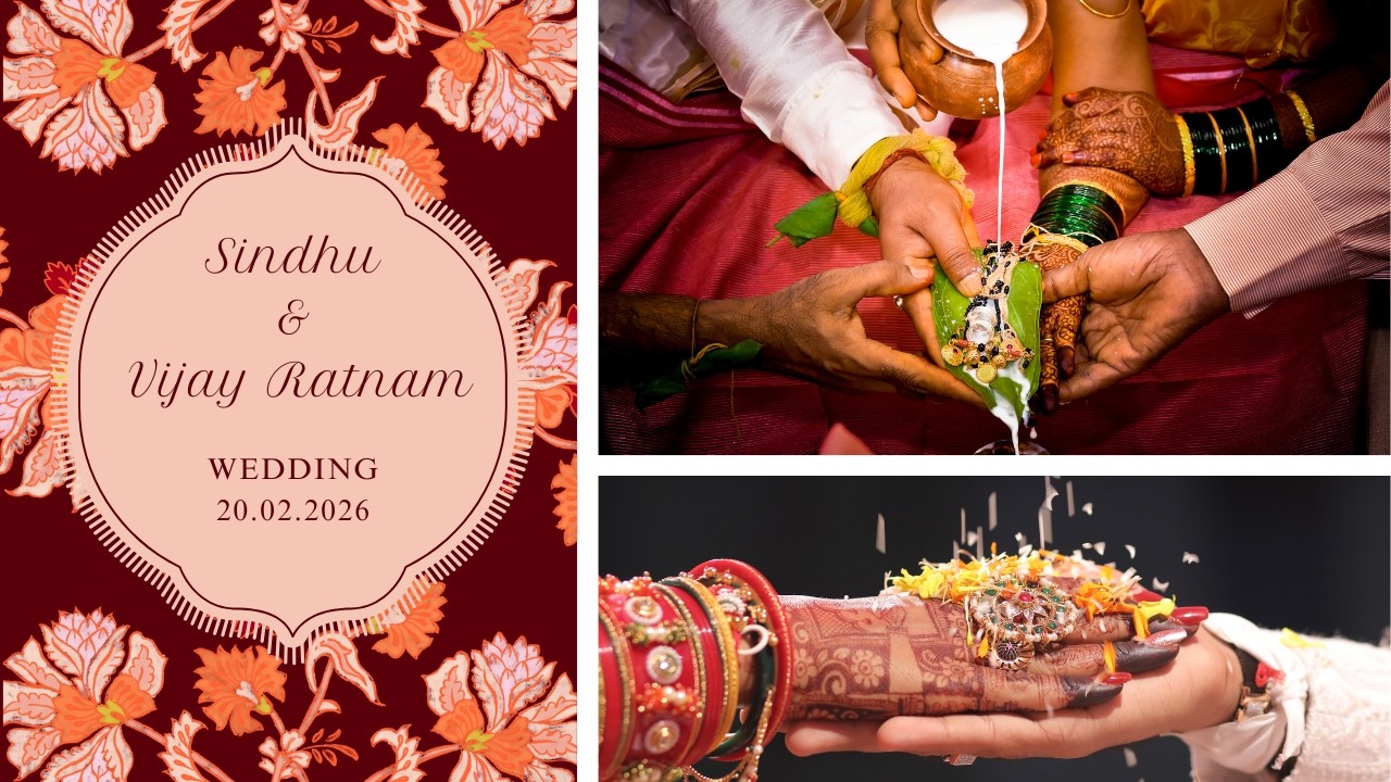 Wedding P. Sindhu & R. Vijay Ratnam 20.02.2026