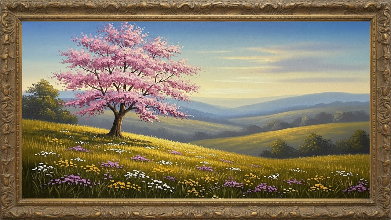 Gentle Spring Flower Artwork | Calm Interior Art Display