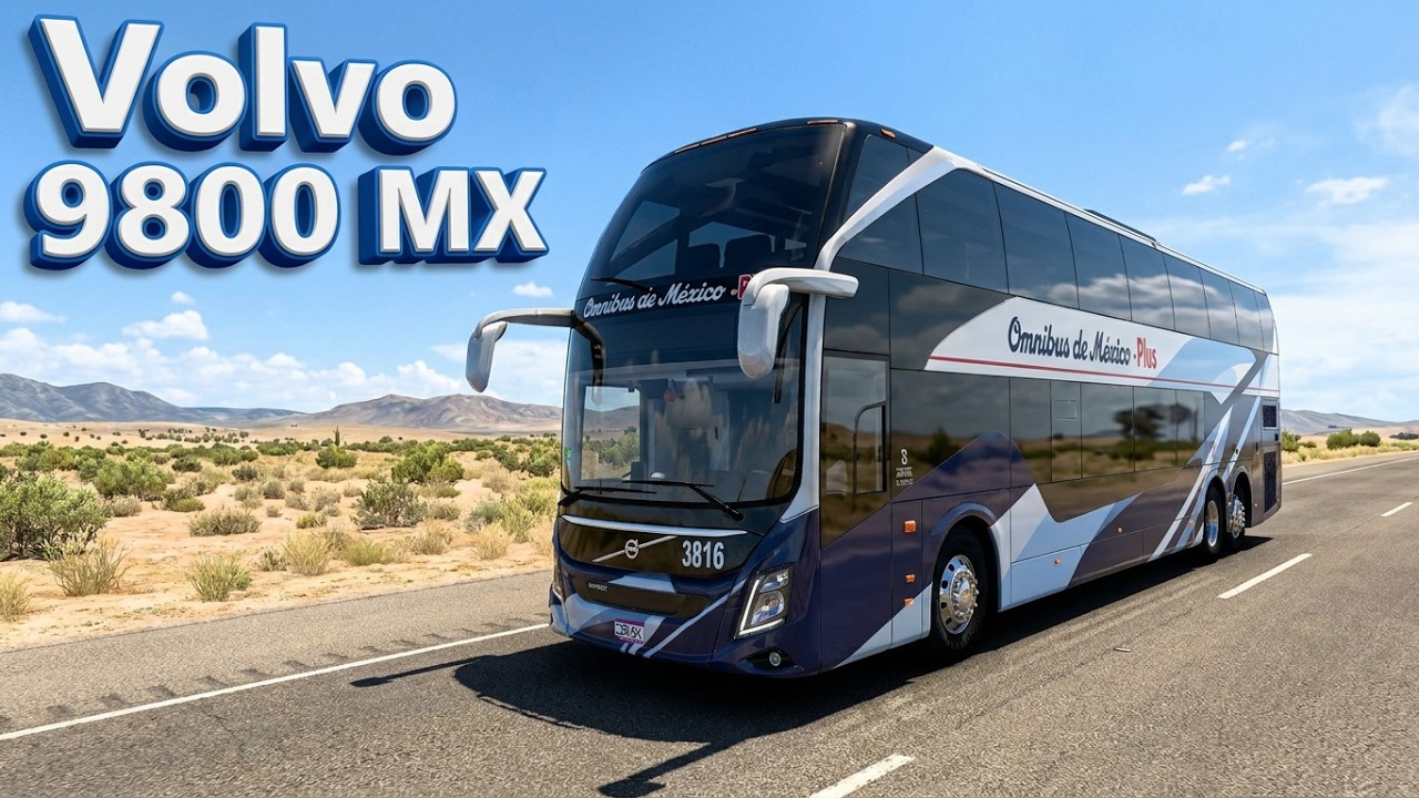 Mod Bus VOLVO 9800 MX para ATS | American Truck Simulator 1.58