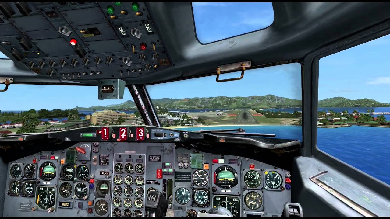 [FSX] Captain Sim 727 landing at TNCM - as real as it gets [HD]