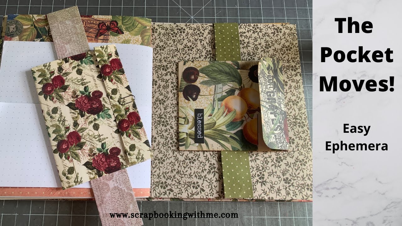 THE POCKETS SLIDES! and it's a FLIP UP BELLY BAND TOO! QUICK AND EASY EPHEMERA!