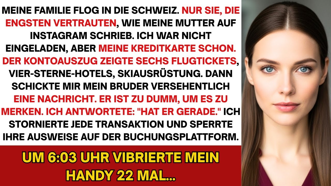 Meine Familie flog in die Schweiz. Nur sie, die engsten Vertrauten. Ich war nicht eingeladen...