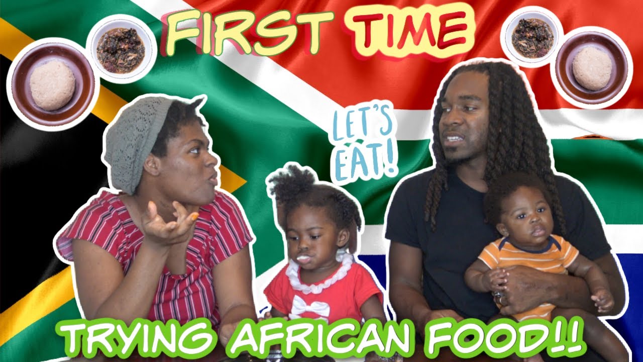 TRYING AFRICAN FOOD FOR THE FIRST TIME!! (Fufu, Ogbono Soup, Goat, Chicken)