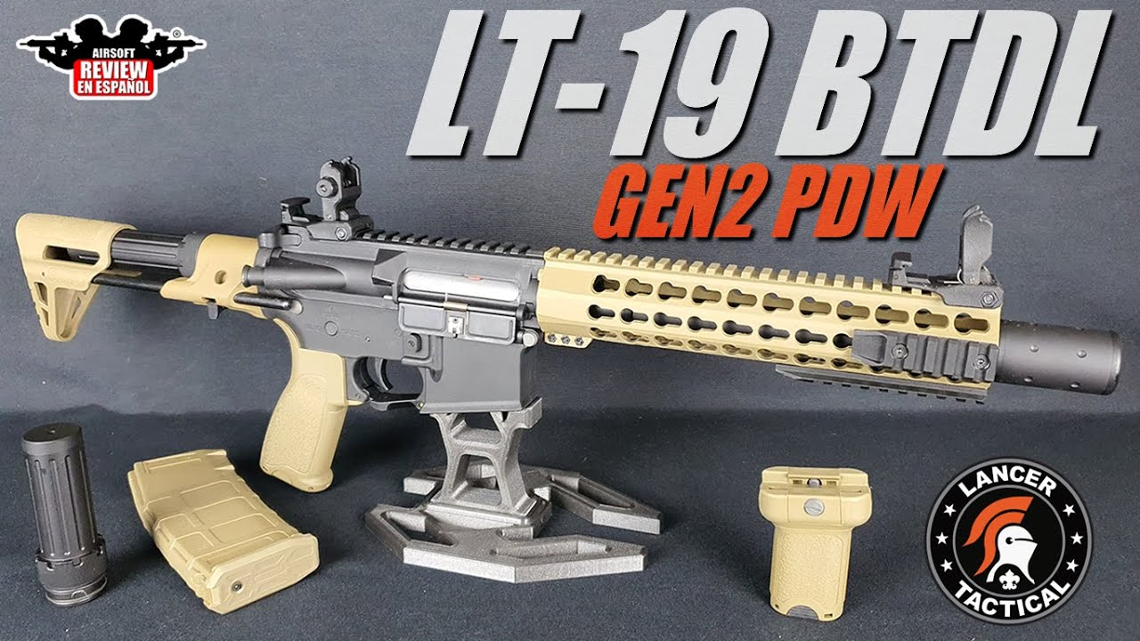 LT-19 BTDL GEN2 M4 PDW - Lancer Tactical ( Review & Test Shot ) | Airsoft Review en Español