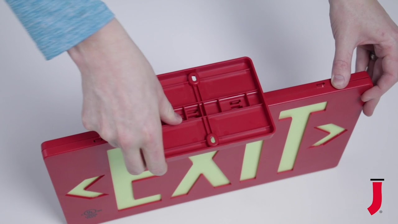 How to install photoluminescent exit signs - conduit PF100