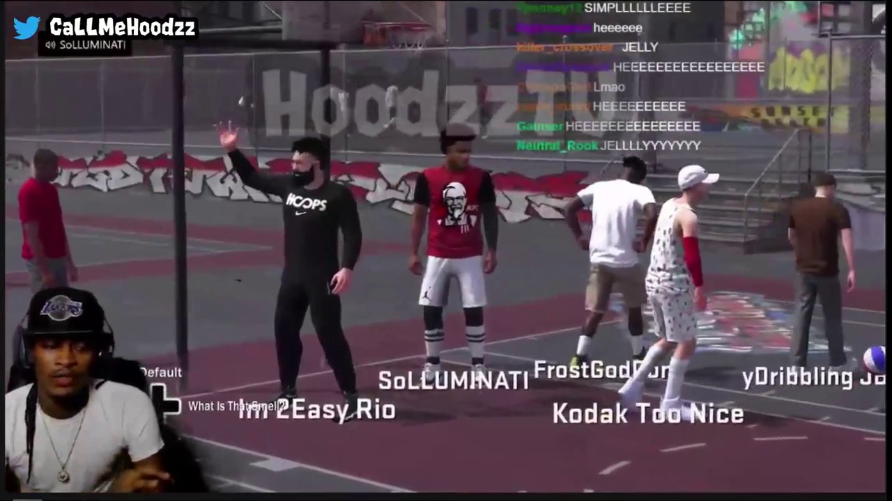 Solluminati first NBA 2k18 Playground game Live on stream - Stretch big Finisher.