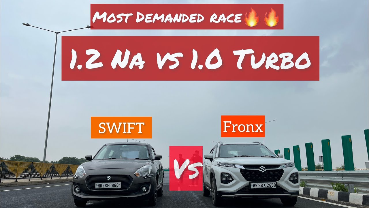 DRAG RACE🏁🏁: MARUTI SWIFT NA vs FRONX 1.0 Turbo |Sorry SWIFT Fans 👎| #dragrace #fronx #manavyadav