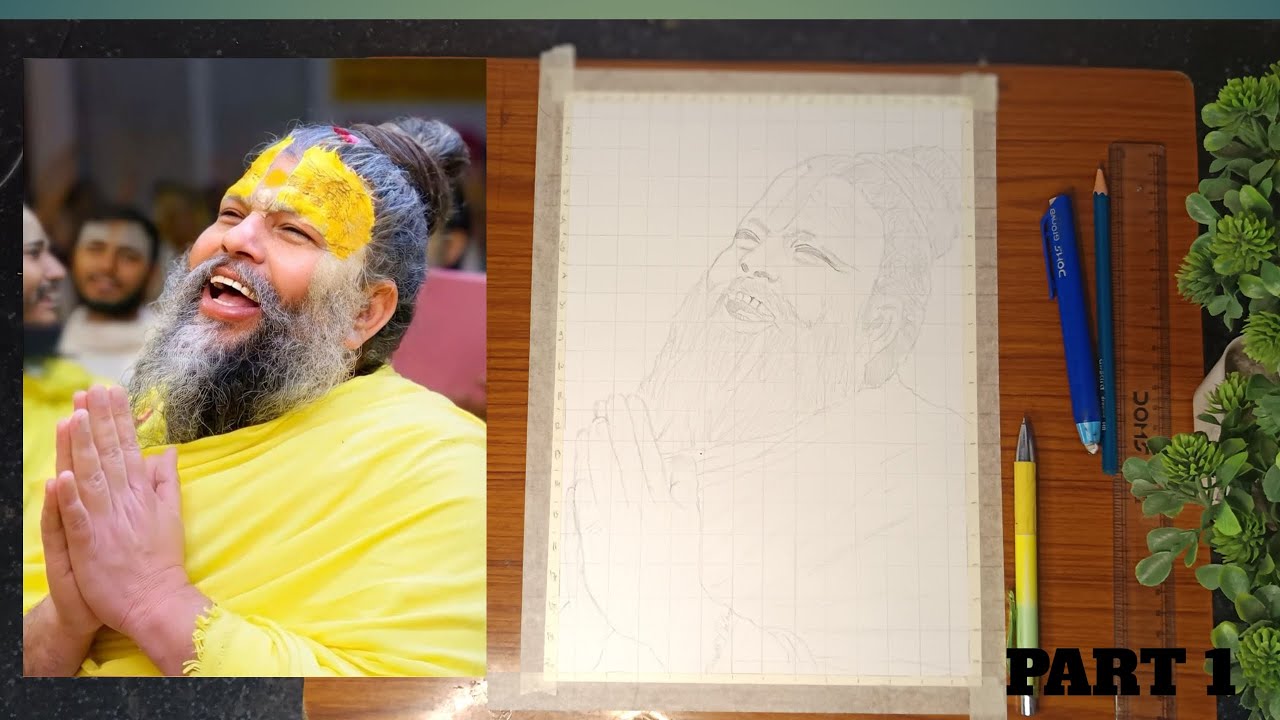 Peremand ji maharaj ki drawing and DM tu order insta profile sumit art studio 1k #peremand#radhe