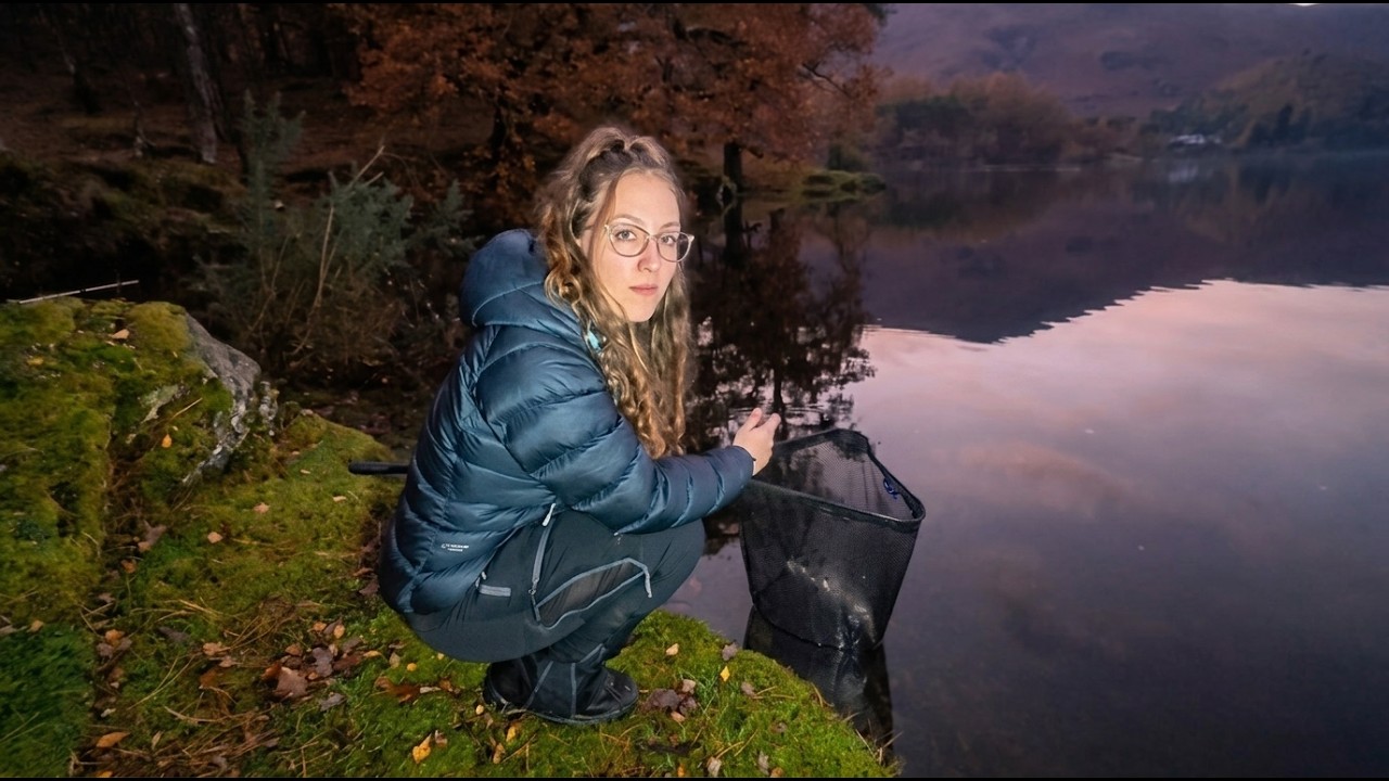 Solo Camping and Lake Fishing by a Beautiful Lake