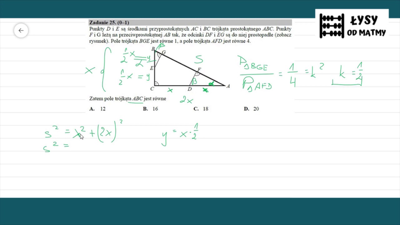 P zadanie 25/2016 matura czerwiec matematyka podstawa