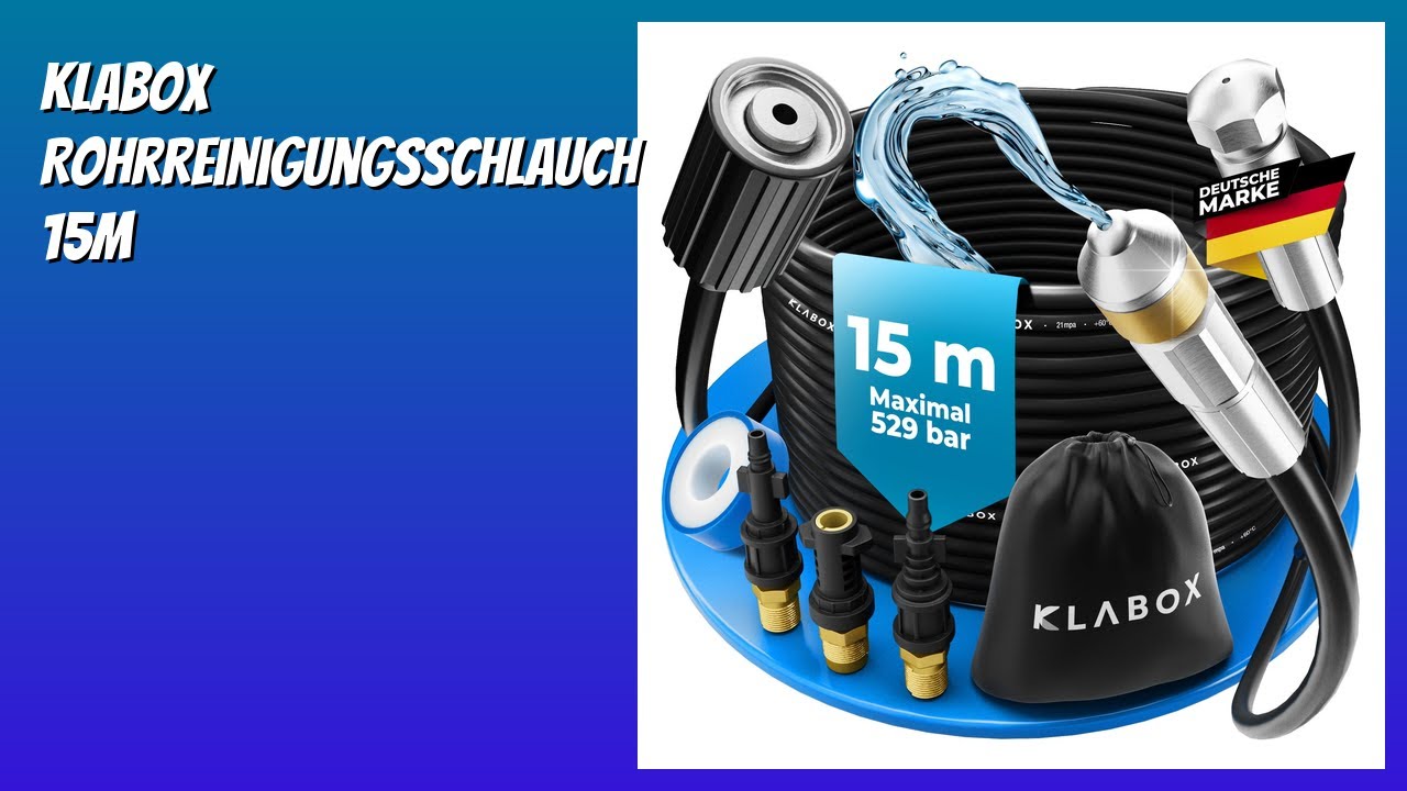 BEWERTUNG (2026): KLABOX Rohrreinigungsschlauch 15m. Infos