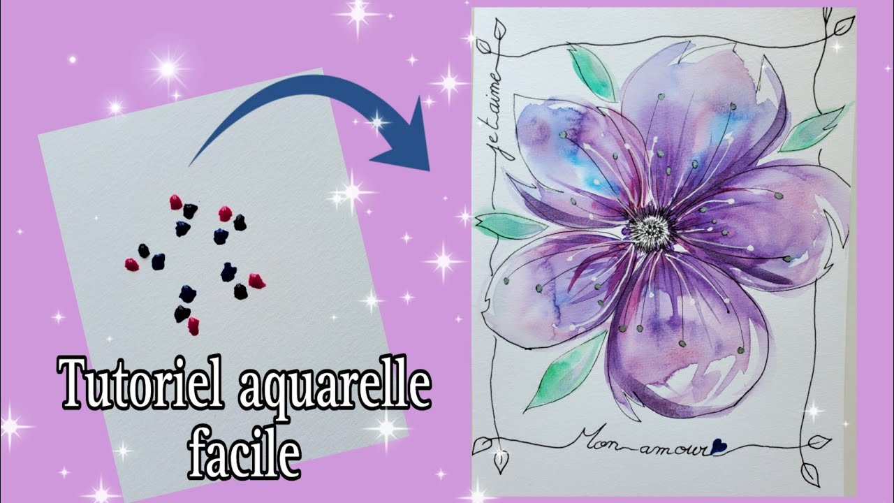 Tutoriel fleurs aquarelle débutant