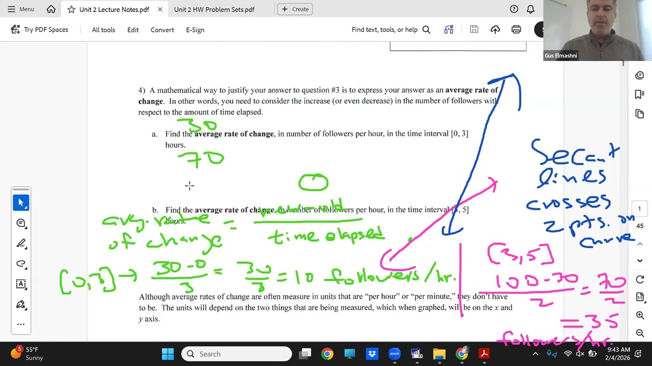 Precalculus BC Honors Unit 2   Lesson 1 Spring 2026